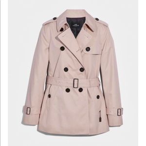 Coach women’s short trench coat Porcelain Pink